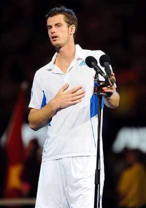 TENNIS - ATP, Australian Open 2010 in Melbourne, 31.01.2010 - TENNIS - ATP World Tour, Grand Slam, Australian Open 2010, Finale. Bild zeigt Andy Murray (GBR).  o0 Andrew Enttäuschung