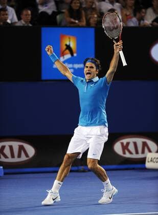 Australien, Melbourne, Melbourne Park, Australian Open 2010,Finale - Roger Federer (SUI)