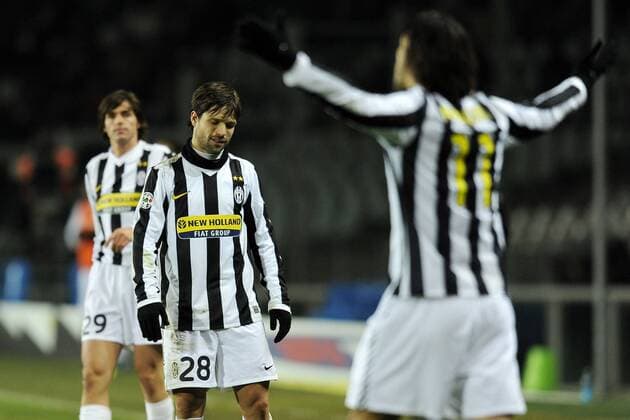 Juventus Turin (weiß) vs. Lazio Rom (dunkelblau) Enttäuschung Diego 