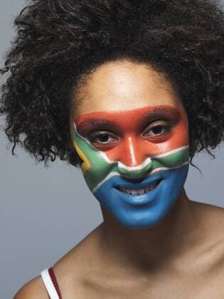 Weiblicher Südafrika Fan - MODEL RELEASED