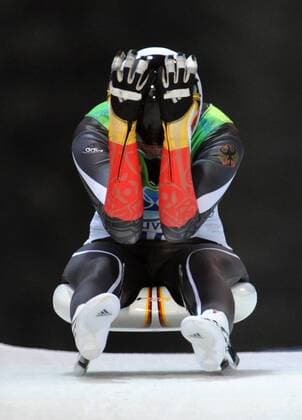 Germany s Natalie Geisenberger jubilates  OLY20100216112 o0 Jubel Freude o0 Freisteller Sieg, Sieger Olympiasieg