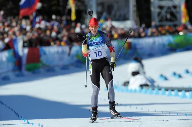 Kati WILHELM, GER ,Biathlon,12,5 km Massenstart der Damen. XXI. Olympische Winterspiele 2010, in Vancouver Kanada.