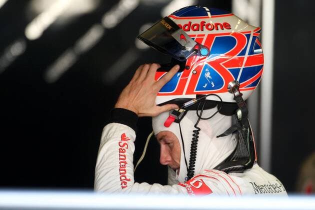 Feb. 19, 2010 - Jenson Button (GBR) McLaren..Formula One Testing, Day Three, Jerez, Spain, Friday 19 February 2010. ---  - ZUMAorl o0 Equipment Rennhelm Helm