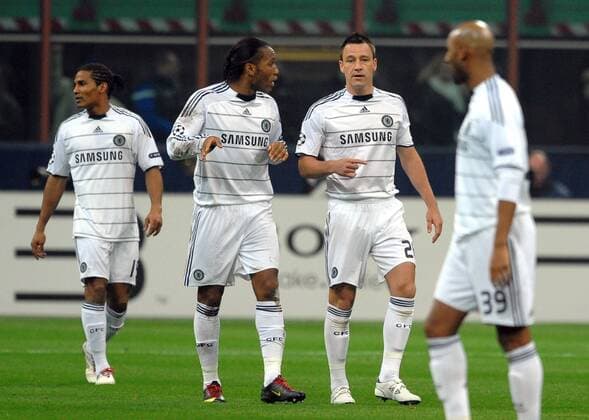 DIDIER DROGBA (2L) , JOHN TERRY (FC Chelsea) Milano 24 2 2010 Stadio Giuseppe Meazza Inter Chelsea Champions League 2009 2010 ANDREAXSTACCIOLI