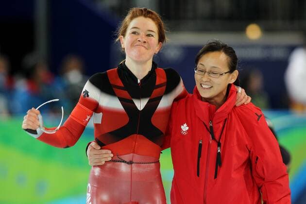 Olympic Winter Games Vancouver 2010 - Olympische Winter Spiele Vancouver 2010, (Ladies 5000 m), Eisschnelllauf, Clara HUGHES (Kanada) xHOCHxZWEIx xMaltexChristiansx o0 Jubel Freude