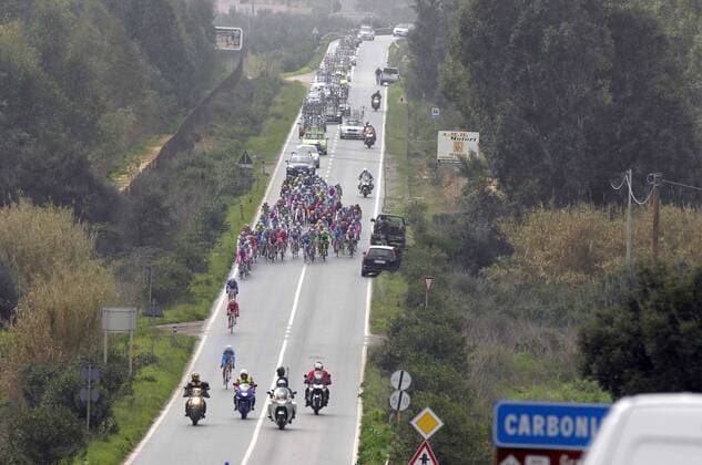 2010, Giro di Sardegna, tappa 04 Carbonia - Iglesias  o0 Landschaft Sportstätte ITA Totale