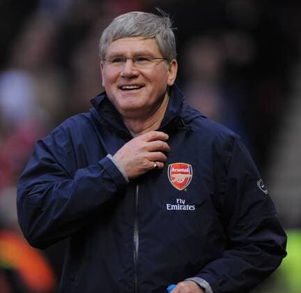 Fußball, Trainerhistorie, FC Arsenal Pat Rice assistant coach of FC Arsenal Barclays Premier League Stoke City v FC Arsenal 27th February, 2010 EDITORIAL USE ONLY. No use with unauthorised audio, video, data, fixture lists, club league logos or live services. Online in-match use limited to 120 images, no video emulation. No use in betting, games or single club league player publications.