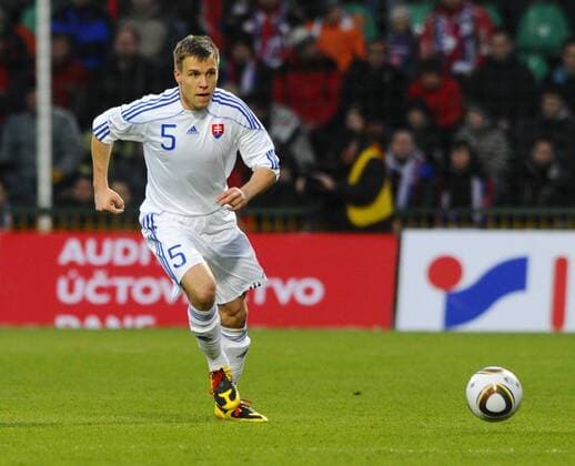 Friendly soccer match Slovakia - Norway, in Zilina, Slovakia, Feb. 3, 2010. Slovakia national soccer team player Radoslav Zabavnik.  CTKPhoto4201003030275801
