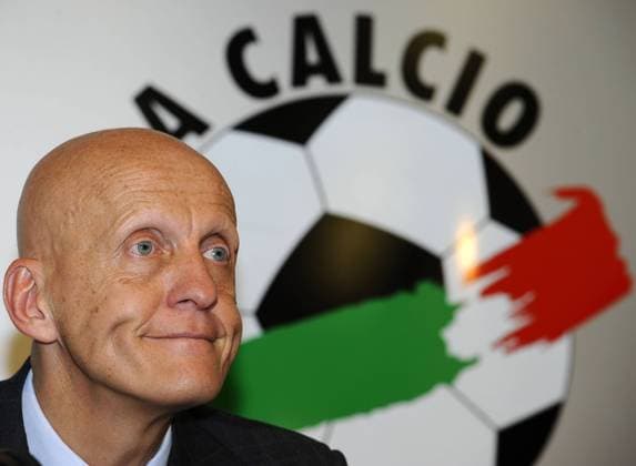 Milano 12 03 2010 - Lega Calcio - Pierluigi Collina (ITA) als Vertreter der Schiedsrichtervereinigung AIA während einer Tagung mit Vertretern der Serie A - 