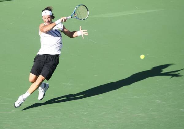 March 11 2010: Carlos Moya (ESP) during the first round of the BNP Paribas Open at the Indian Wells Tennis Gardens in Indian Wells,CA. Icon100311060 EDITORIAL USE ONLY