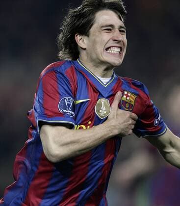 Bojan Krkic (Barca), jubelt nach seinem Treffer zum 4:0 FC Barcelona-VfB Stuttgart Champions League 4:0 Barcelona, 17.3.10 o0 Freude
