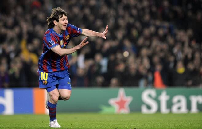 Lionel Messi (Barca) - FC Barcelona (Barca) - VFB Stuttgart - Champions League - PLargo -  o0 Freude Jubel