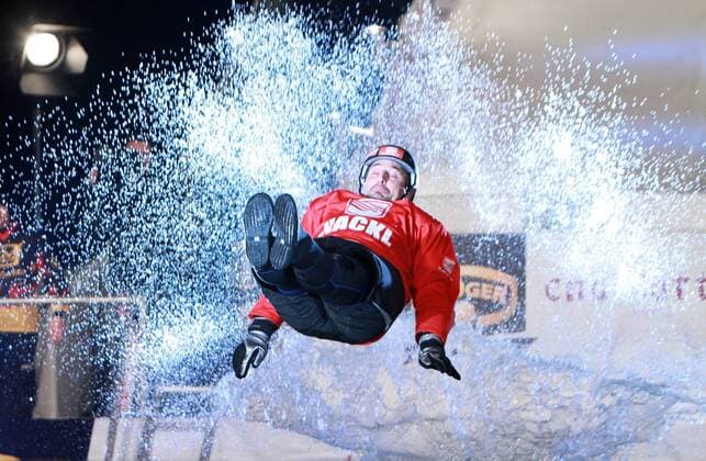 Qualifying Wok-WM Oberhof , 180310 , Qualifying zur Wok-WM hier der ehemalige Rennrodler Georg HACKL (GER) o0 Rodeln, Herren