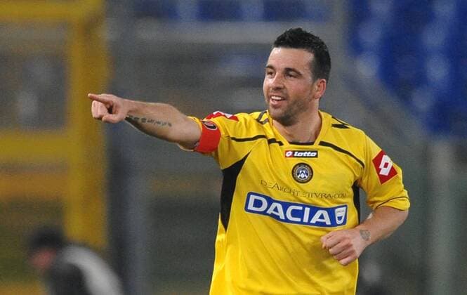 Antonio DI NATALE jubelt - Rom, 20.3.2010, AS Rom (rot) - Udinese Calcio (gelb), Serie A 2009 2010 - ANDREAXSTACCIOLI o0 Jubel Freude