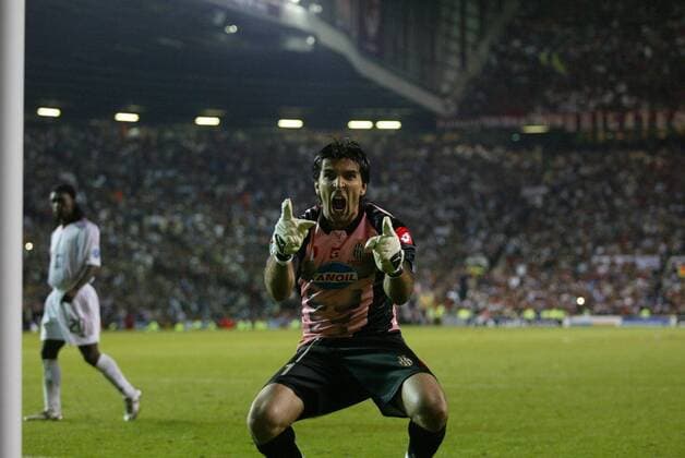 Gianluigi Buffon (Juventus Turin), MAY 28, 2003 - Football : UEFA Champions League 02-03 season at Old Trafford, Manchester, England. (C)AFLO FOTO AGENCY (735)  (2003060217352711) o0 Jubel, Freude