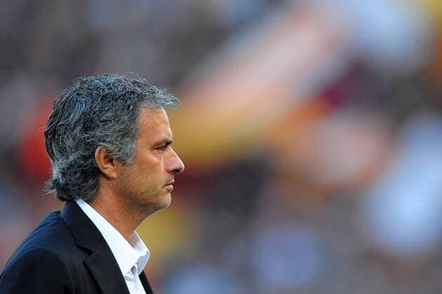 Trainer Jose Mourinho (Inter Mailand) - Roma 27 3 2010 Stadio Olimpico. AS Rom (rot) - Inter Mailand (schwarz blau), Serie A 2009 2010 - ANDREAXSTACCIOLI