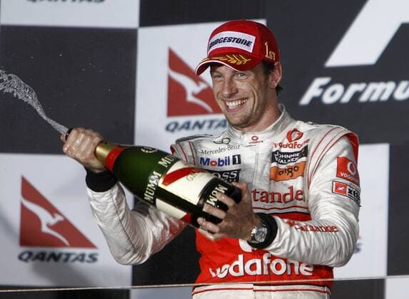 Motorsports Formula 1: World Championship 2010, GP of Australia, winner Jenson Button (GBR, Vodafone McLaren Mercedes), xHOCHxZWEIx