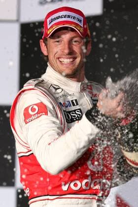 GP Australien - Sieger Jenson Button (GBR) McLaren Mercedes MP4-25  o0 Jubel, Freude, Sekt, Sektdusche, Champagner, Champagnerdusche,