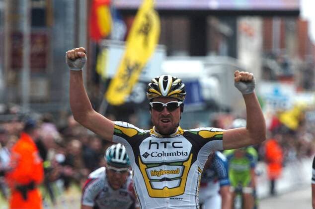 2010, Gent - Wevelgem, Htc - Columbia 2010, Bernhard Eisel, Wevelgem  o0 Etappensieg Jubel Freude Ziel