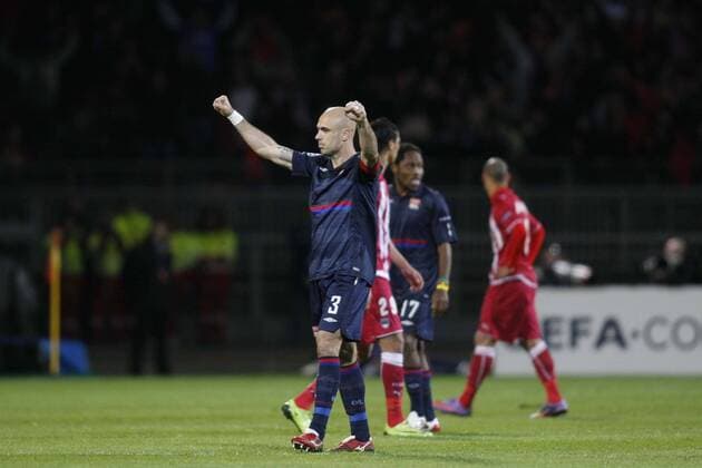 Olympique LYON (blau) vs Girondins BORDEAUX (rot weiß) - Jubel CRIS - NxLEGOUICxFEP 