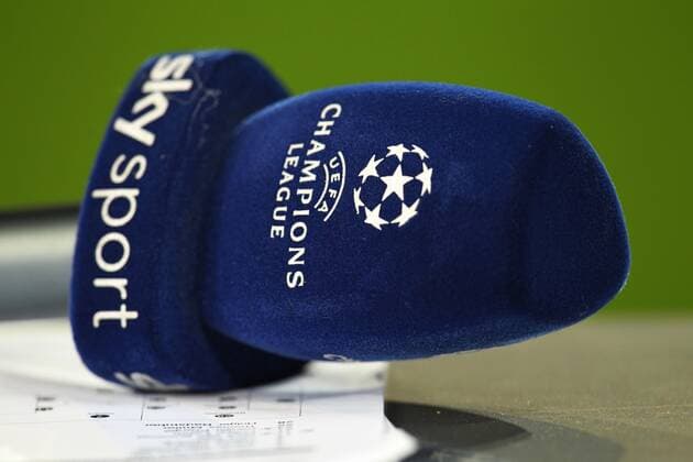 Sky Sport Champions League Mikrofon o0 Objekt Logo, Emblem, Firmenlogo, Firmenemblem Detail Mikro