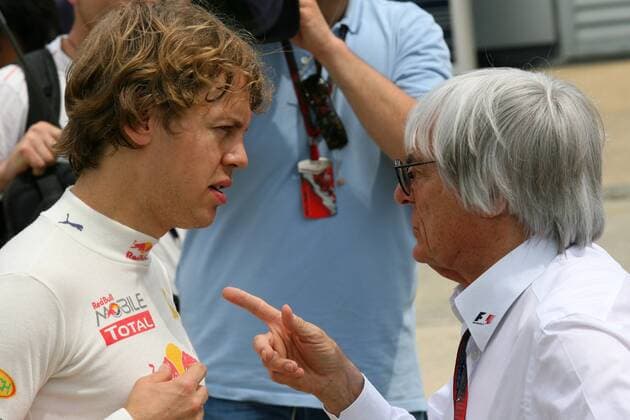 Saturday Practice, Sebastian Vettel (GER), Red Bull Racing, RB6 and Bernie Ecclestone (GBR), President and CEO of Formula One Management  o0 Chef, Funktionär,