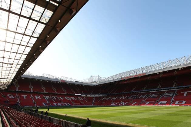 Innenansicht Old Trafford Stadion, Heimspielstätte von Manchester United - - Champions League, Viertelfinale, Manchester, 07.04.2010 CL Saison 2009 2010