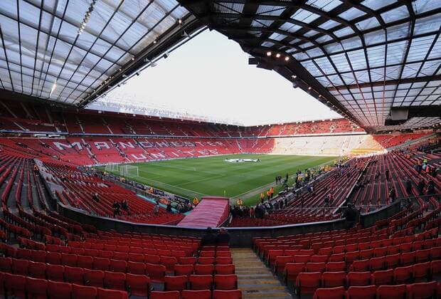 FUSSBALL Champions League Viertelfinal Rückspiel SAISON 2009 2010 Manchester United, 07.04.2010 STADIONÜBERSICHT Old Trafford Manchester  o0 ManU, Stadion