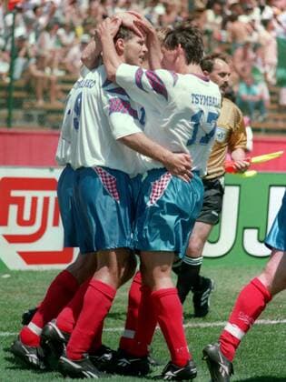 WM 1994 - Torjubel Russland mit Oleg Salenko (li.) -  TASS_4290