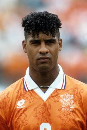 Frank Rijkaard (Niederlande) - Nationalhymne Fußball WM Herren WM 1994, Länderspiel, Nationalteam, Nationaltrikot, Porträt Orlando Komik,