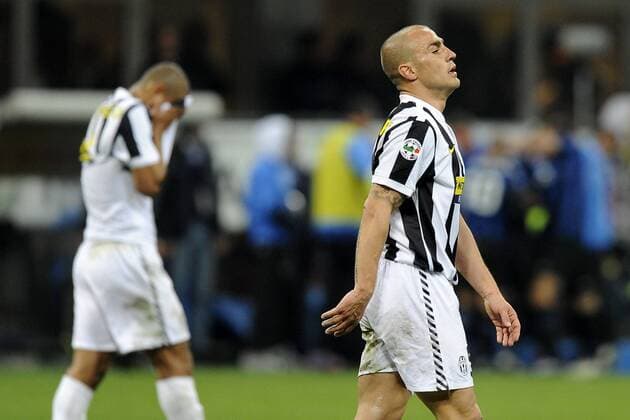 Inter Mailand (blau) - Juventus Turin (weiß), Fabio Cannavaro enttäuscht 