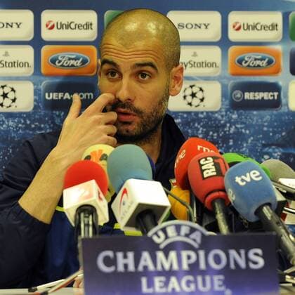Milan 19 04 2010 - PK FC Barcelona Barca Josep Guardiola Trainer  o0 Pep