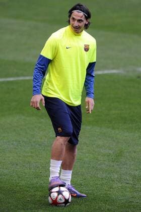 Training FC Barcelona Barca: Zlatan Ibrahimovic 