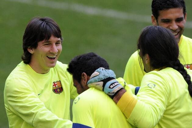 Training FC Barcelona Barca: Lionel Messi l. 