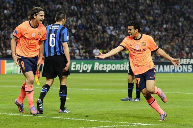 Inter Mailand (blau) - FC Barcelona (orange), Torjubel Pedro Rodriguez  o0 Jubel, Freude o00 Pedrito