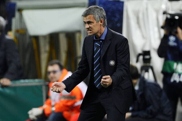 Inter Mailand, Trainer Jose Mourinho  o0 Jubel, Freude