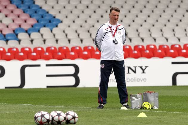 Training FC Bayern München - Trainer Louis Van Gaal - Stade de Gerland - Lyon - 26-04-10 EddyLEMAISTRE - 