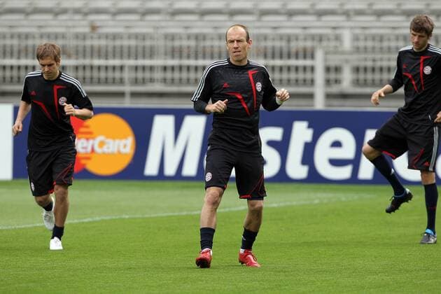 Training FC Bayern München - Arjen Robben - Stade de Gerland - Lyon - 26-04-10 EddyLEMAISTRE - 