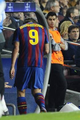 FC Barcelona (blau) - Inter Mailand (weiß), Barca, Enttäuschung Zlatan Ibrahimovic (Barca)  o0 Abgang