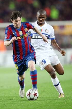 FC Barcelona (blau) - Inter Mailand (weiß), Barca, Lionel MESSI (Barca), Samuel ETO O Inter semediaxinsidefoto o0 Etoo