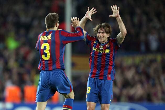 FC Barcelona (blau) - Inter Mailand (weiß), Barca, Gerard Pique (L) -Torjubel semediaxinsidefoto o0 Jubel, Freude