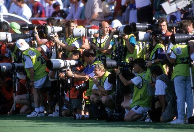 Sportfotografen in Dallas - WM 1994 Fußball WM Herren WM 1994, Länderspiel, Nationalteam Totale Dallas Masse,
