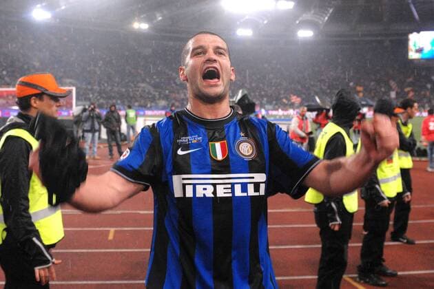 Inter Mailand ist Italienischer Pokalsieger 2009 2010 - Cristian CHIVU jubelt ANDREAXSTACCIOLI o0 Pokalfinale, Jubel, Freude,
