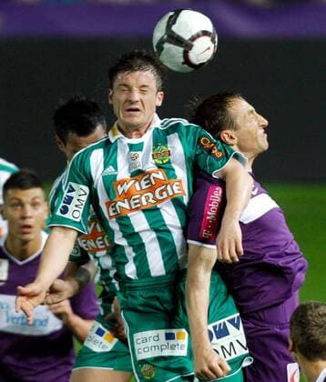 FUSSBALL - BL, A.Wien vs Rapid WIEN,AUSTRIA,05.MAI.10 - FUSSBALL - tipp3 Bundesliga powered by T-Mobile, FK Austria Wien vs SK Rapid Wien. Bild zeigt Hannes Eder (Rapid) und Manuel Ortlechner (A.Wien). Keywords: Wien Energie. 