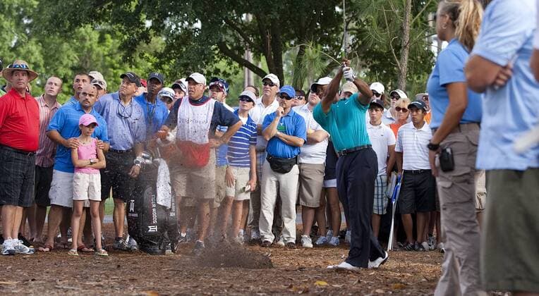 Tiger Woods (USA) during the second round of The Players Championship PGA golf tournament in Ponte Vedra Beach, Florida May 7, 2010.  PVB2010050711