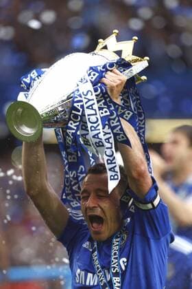Chelsea s John Terry celebrates his sides title win, 2009 10 Barclays Premier League Champions  o0 FC London, Jubel, Freude, englischer Meister, Meisterschaft, Sieg, Sieger o00 Einzelbild