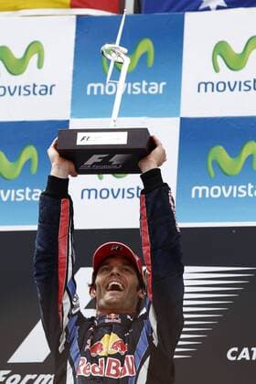 Motorsports Formula 1: World Championship 2010, GP of Spain, 06 Sieger Mark Webber (AUS, Red Bull Racing), xHOCHxZWEIx o0 Trophäe Objekte Pokal