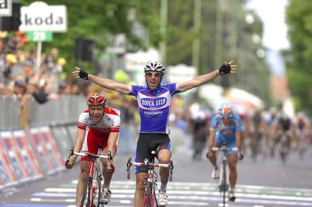 Giro d Italia 2010, 5. Etappe: Novara - Novi Ligure, Jerome Pineau (Quick Step, r), Julien Fouchard (Cofidis), -  o0 Jubel Freude o00 Etappensieg, Etappensieger,