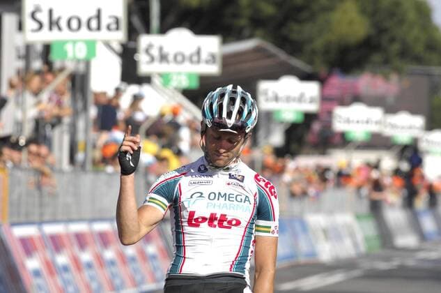 2010, Giro d Italia, Etappe 06 Fidenza Village - Marina di Carrara, Team Omega Pharma - Lotto 2010, Matthew Lloyd gewinnt die 6. Etappe, Marina di Carrara  o0 Jubel Freude o0 dItalia
