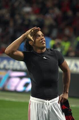 RONALDINHO (AC Mailand) jubelt o0 Jubel, Freude
